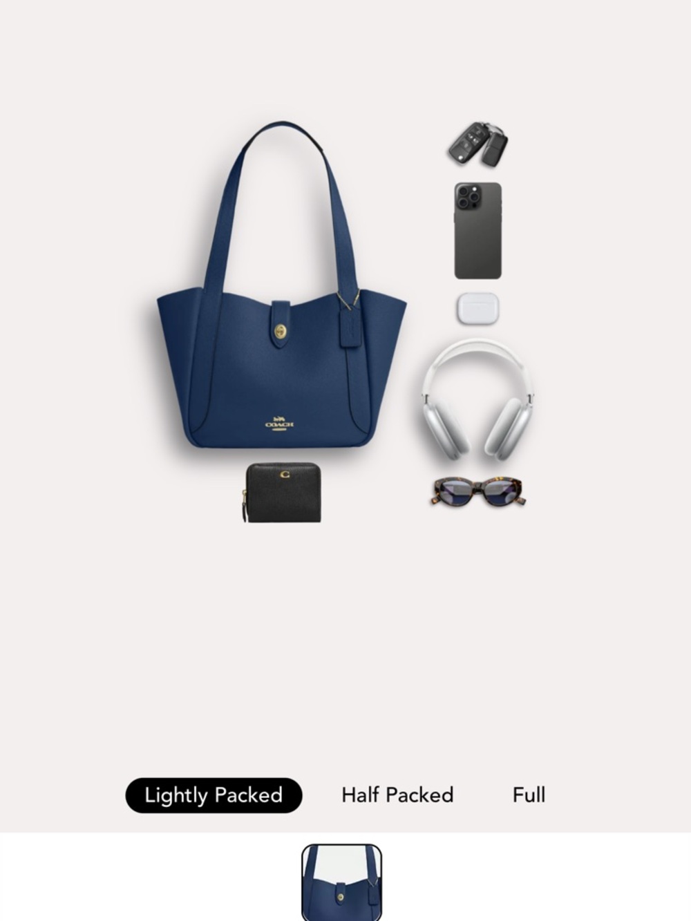 Coach Hadley Turnlock Pebbled Leather Tote Bag in Cream/Chalk| Everyday Work Bag - Picture 11 of 15